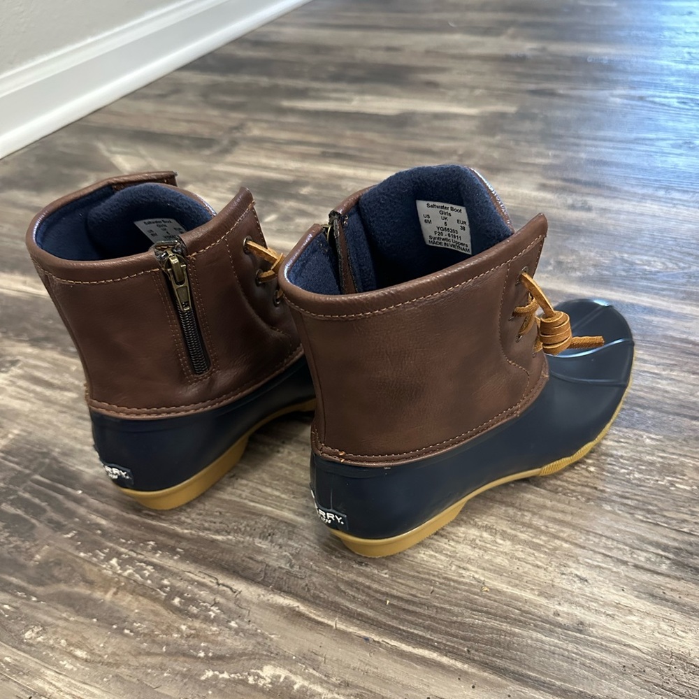 Sperry Saltwater Boots Big Kids Waterproof Duck Boots Size 6M - Picture 3 of 8